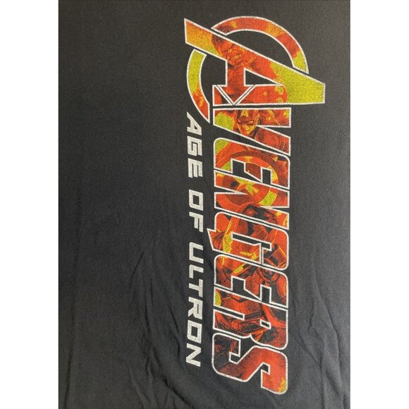 Large Black Marvel Avengers Age Of Ultron Short Sleeve T-Shirt - Picture 1 of 6